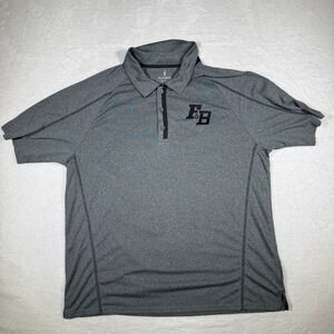 Elevate Mens F&B Logo Polo Shirt Gray XL Short Sleeve Performance Golf